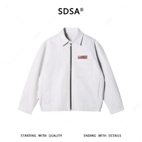 SDSA男装2026新款高贵轻奢老钱风复古纯色翻领夹克外套百搭简约