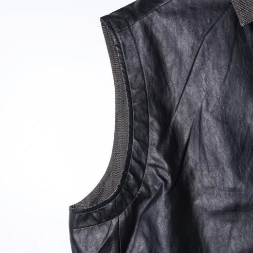 SDSA男装2026新款高贵轻奢韩系时尚拼接设计翻领开衫马甲百搭外套 商品图3