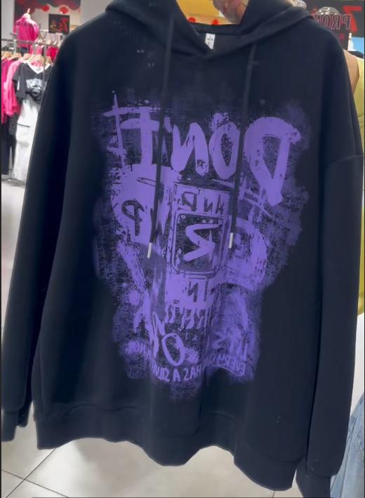 NC连帽撞色图案卫衣51010（黑）冬季954010830321 商品图1