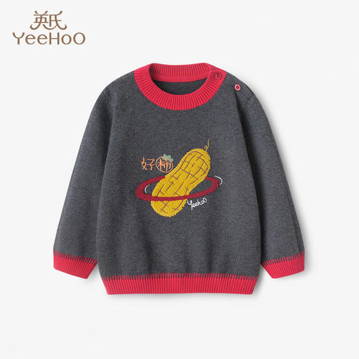 英氏儿童毛衣男童针织衫秋冬男宝休闲上衣YRTAJ32085A 商品图0