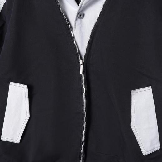 SDSA男装2026新款高贵轻奢韩版拼接假两件连帽夹克外套百搭宽松 商品图2