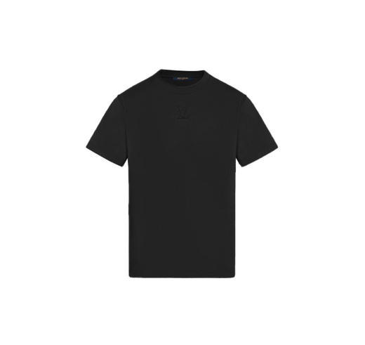 L-T （男装）25ss黑色压纹标识T恤 商品图0