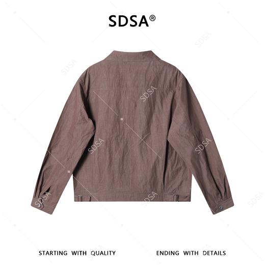 SDSA男装2026新款高贵轻奢时尚复古肌理工装翻领夹克百搭通勤上衣 商品图4