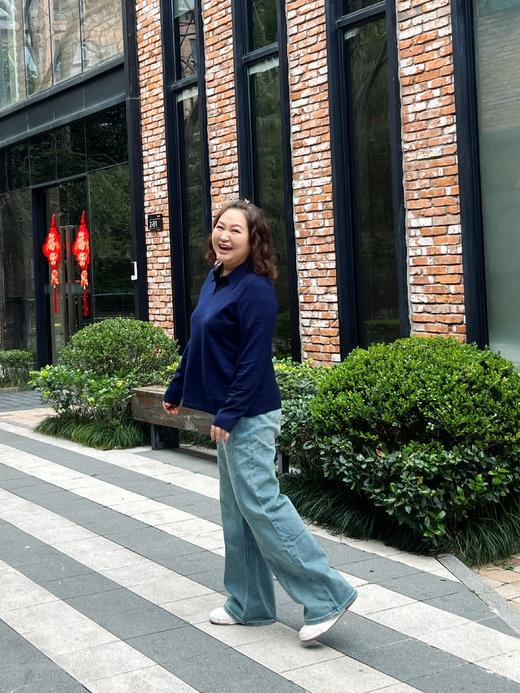 【群内福利】直筒牛仔裤裤子，加肥加大宽松，后腰松紧 商品图0