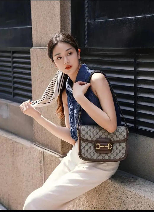 GUCCI 中号 老花拼皮 1955 马鞍包 商品图4