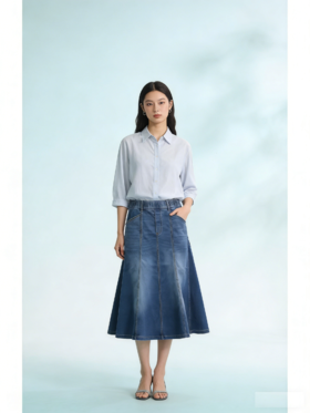 G2000女装SS26商场新款牛仔半身裙61263632