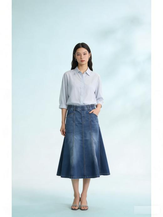 G2000女装SS26商场新款牛仔半身裙61263632 商品图0