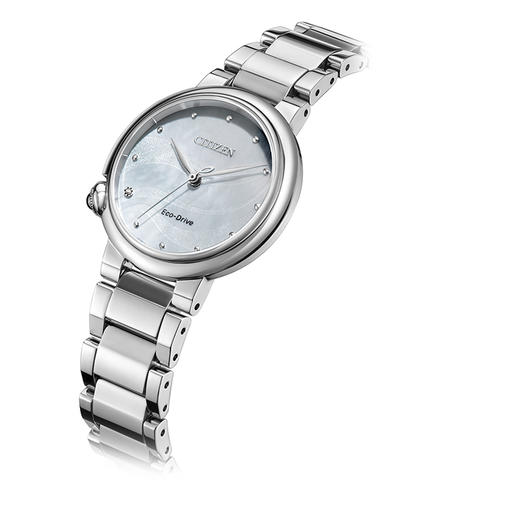 西铁城日本官方正品天然贝母表盘时尚光动能女表EM0910-80D 商品图4