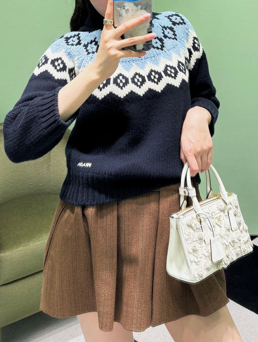 普拉达 新品 费尔岛高领针织衫（MM） 商品图4