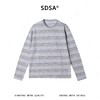 SDSA男装2026新款高贵轻奢韩版复古条纹长袖T恤圆领宽松百搭上衣 商品缩略图0