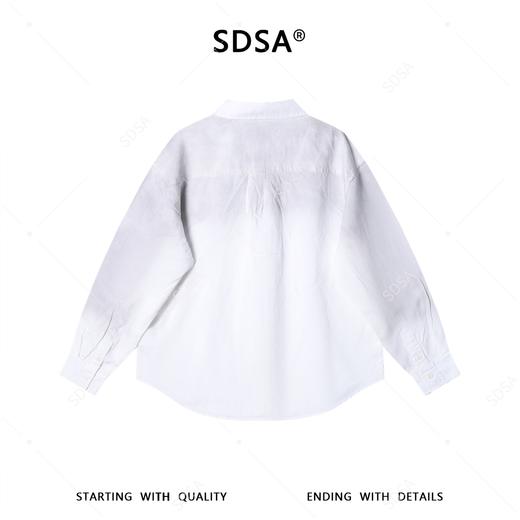SDSA男装2026新款高贵轻奢韩版简约扎染纽扣长袖衬衫休闲百搭衬衣 商品图4