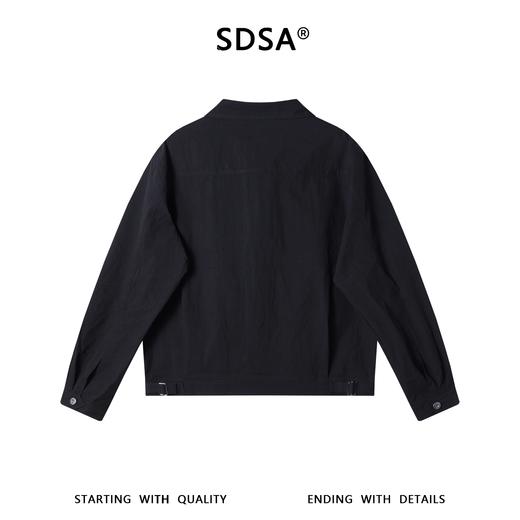 SDSA男装2026新款高贵轻奢时尚复古肌理工装翻领夹克百搭通勤上衣 商品图4