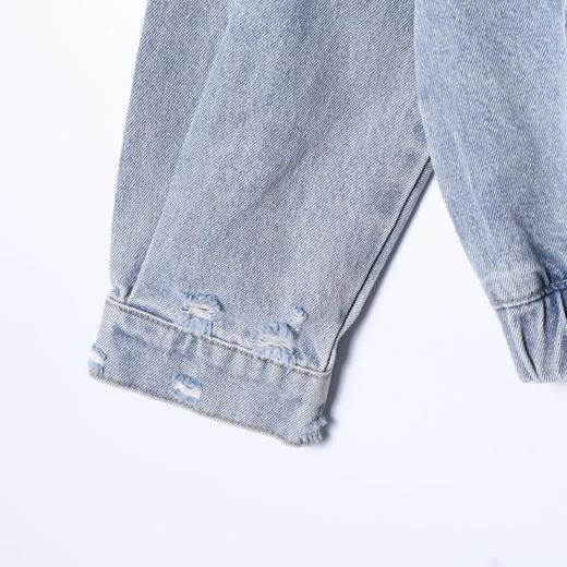 SDSA男装2026新款高贵轻奢美式复古做旧磨白磨破夹克牛仔外套百搭 商品图3