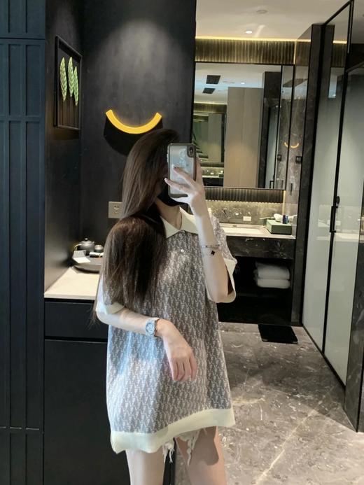 迪奥 25ss字母logo满印老花短袖Polo衫 男女同款 棕色（DY） 商品图2