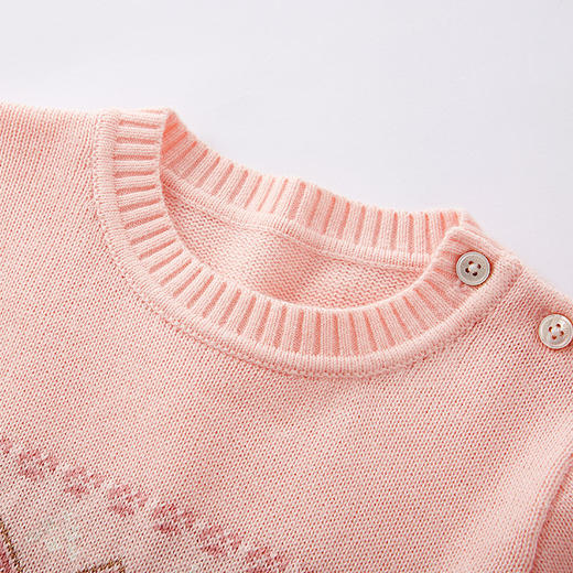 英氏儿童毛衣秋冬新款女宝纯棉针织套头衫休闲童装YRTAJ32177A 商品图1