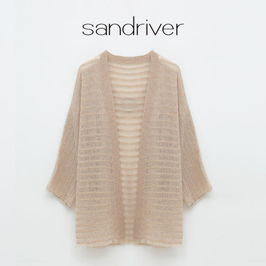 丝羊绒镂空针织开衫 SJS96W705N 商品图0