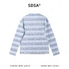 26021SDSA男装2026新款高贵轻奢韩版复古条纹长袖T恤圆领宽松百搭上衣 商品缩略图5