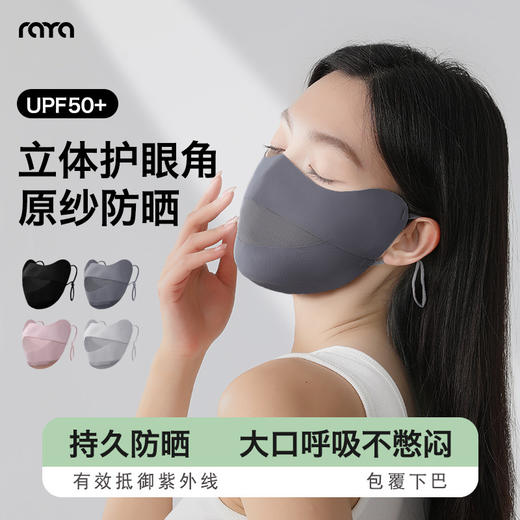 【明星同款❗防晒冰丝面罩】无痕网眼防晒口罩，抗紫外线材料，阻隔紫外线，鼻部呼吸自由清爽不闷气，薄透气冰丝护眼角遮阳全脸面罩L 商品图0