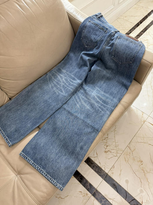 37-7 极限特惠48H 刘诗诗 ce经典 jolene 水洗磨白 中腰 微阔腿 牛仔裤 167/135能穿28码 商品图7