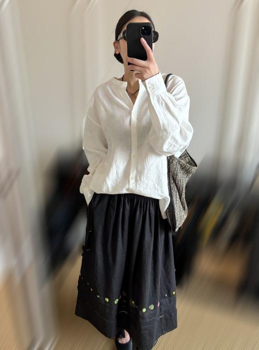 女款亚麻长袖衬衫ba 商品图3