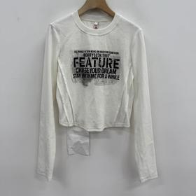 （无吊牌）NC圆领字母印花长袖T恤51010（白）秋季253020510321