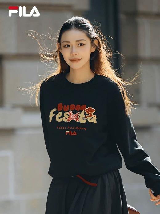 ILA马上起飞抓马卫衣斐乐情侣套头卫衣26春新年男女同款红色上衣 商品图3