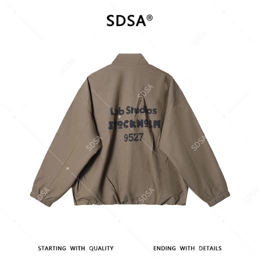 SDSA男装2026新款高贵轻奢做旧风格字母印花拉链立领夹克百搭时尚 商品图4