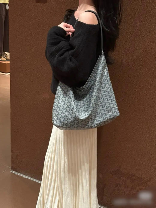 戈雅 灰色 老花 小号 hobo 单肩包 商品图2