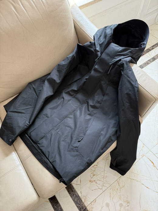 37-8 韩国单 圆正 两棵树 男士冲锋夹克 老朱176/148穿黑色L宽松合适 穿卡其XL偏大 商品图14