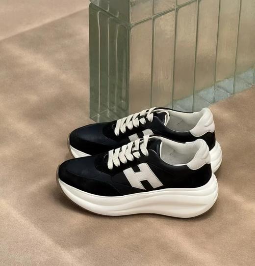 经典系列  老渠道    H泡芙鞋   拼色厚底运动鞋  6cm增高 超轻休闲鞋 商品图2