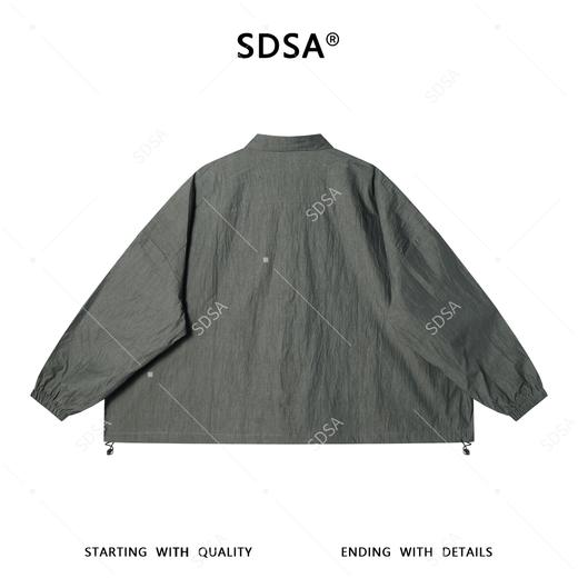 SDSA男装2026新款高贵轻奢韩版纯色按扣长袖衬衫下摆松紧设计百搭 商品图4