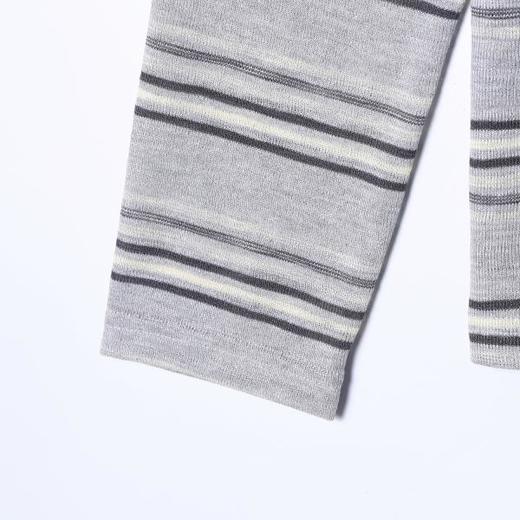 SDSA男装2026新款高贵轻奢韩版复古条纹长袖T恤圆领宽松百搭上衣 商品图3