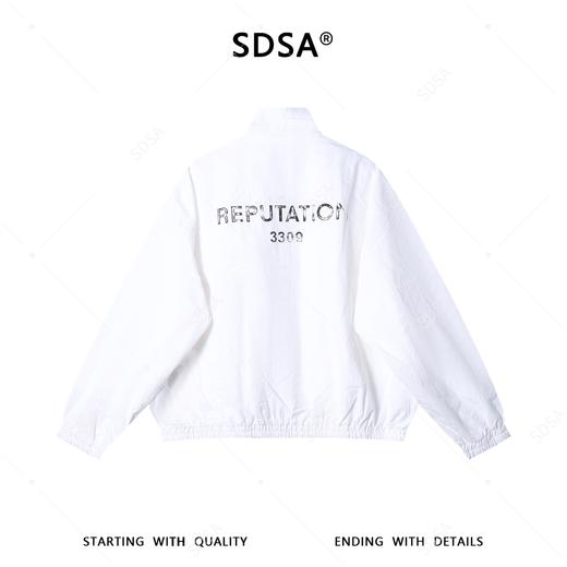 SDSA男装2026新款高贵轻奢做旧风格字母印花拉链立领夹克百搭时尚 商品图4