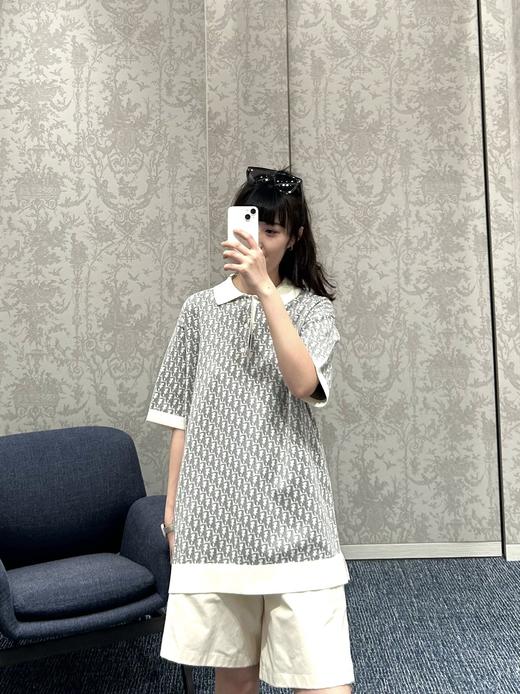 迪奥 25ss字母logo满印老花短袖Polo衫 男女同款 棕色（DY） 商品图9