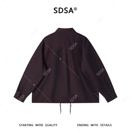 SDSA男装2026新款高贵轻奢韩版复古纯色夹克外套下摆松紧设计百搭 商品图4