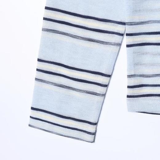 26021SDSA男装2026新款高贵轻奢韩版复古条纹长袖T恤圆领宽松百搭上衣 商品图4