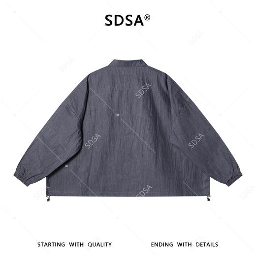SDSA男装2026新款高贵轻奢韩版纯色按扣长袖衬衫下摆松紧设计百搭 商品图4