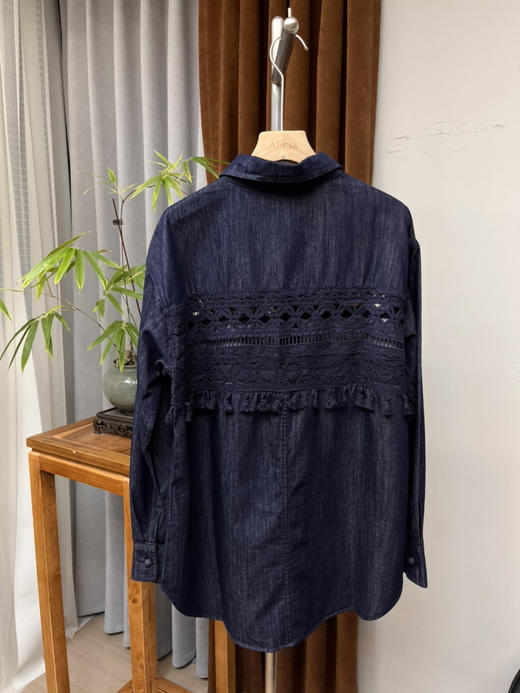 原单新款镂空设计牛仔衬衫外套 商品图2
