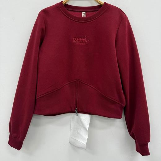 NC圆领下摆拉链式开叉长袖卫衣50902（红）冬季954010460321 商品图0