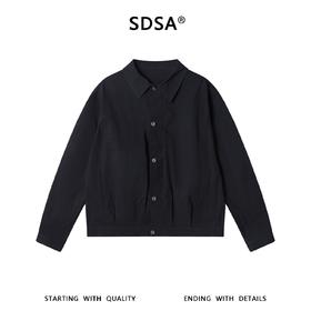 SDSA男装2026新款高贵轻奢时尚复古肌理工装翻领夹克百搭通勤上衣
