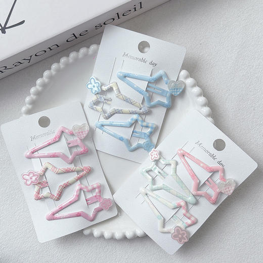 碎花拖尾星星组合发夹（3个）-纪念日百货门店同款169149417 商品图0