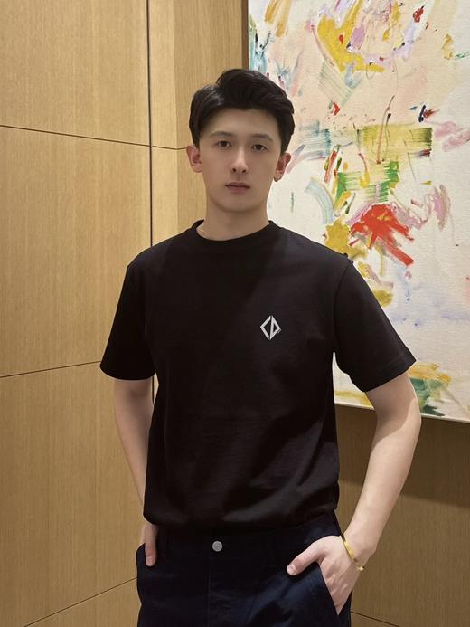 迪奥 25SS Diamond印花短袖T恤 男女同款 黑色（DY） 商品图1