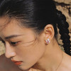 ［东方幸趣］18K玫瑰金贝母镶钻耳饰#吉叶 商品缩略图3