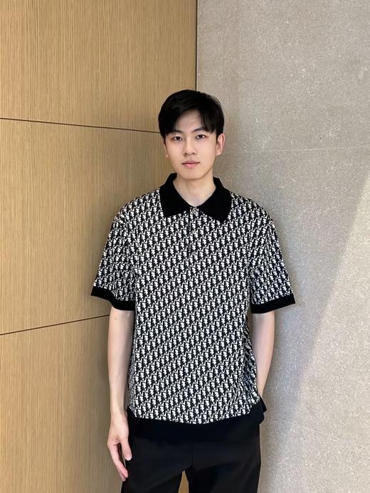 迪奥 25ss字母logo满印老花短袖Polo衫 男女同款 黑色（DY） 商品图1