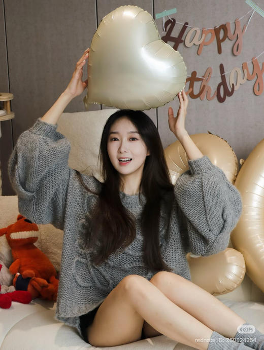 37-1 排他性独家圆正 lew粗针手勾徽标廓形套头衫 商品图14