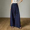 初语休闲裤女2026新款交叉系带设计波西米亚风松弛感大阔腿裤 商品缩略图1