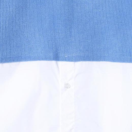 SDSA男装2026新款高贵轻奢时尚撞色拼接假两件毛衣衬衫百搭休闲 商品图2