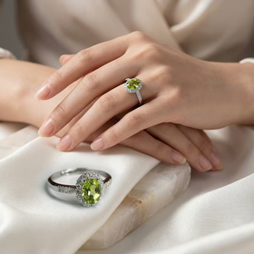 【绿宝石专场】6号 绿宝石戒指 库存7 配饰925银