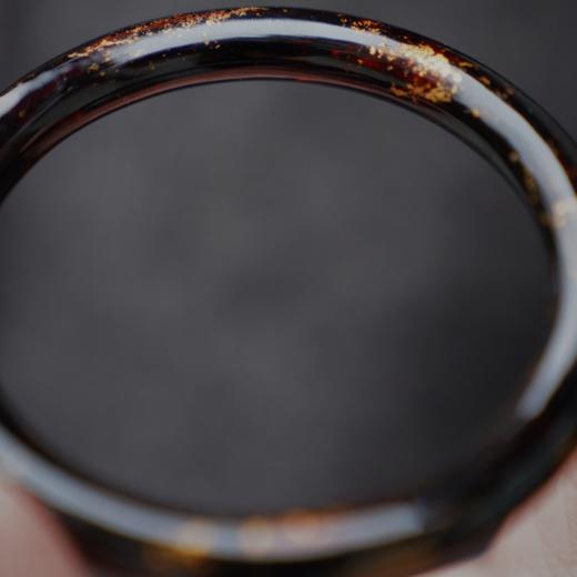 【黑金福禄、沉华大漆手镯】圆镯8mm金箔、葫芦螺细经典搭配国风 商品图6