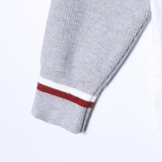 SDSA男装2026新款高贵轻奢时尚撞色拼接假两件毛衣衬衫百搭休闲 商品图3